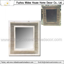 Rustic Rectangular Decorative Wooden Wall Frame Mirror